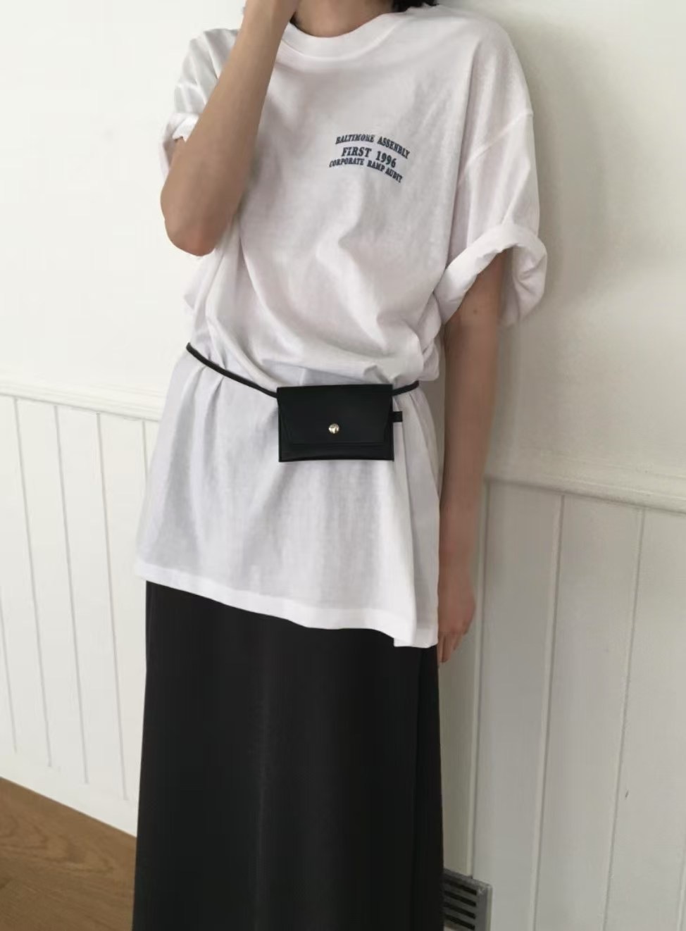 SOIL直郵韓國代購㊣女裝新品休閑熱賣時尚人氣推薦T恤不含腰帶SOILT恤圖色2