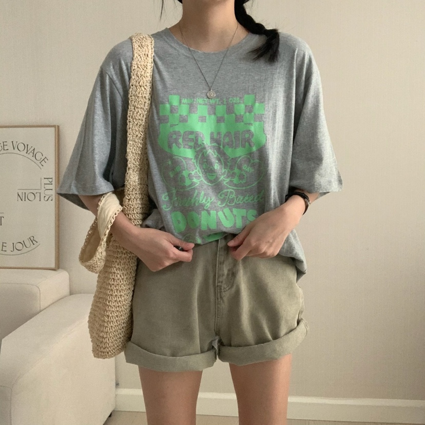 HELLO JINI韓國直郵㊣東大門實拍女裝新款人氣推薦時尚T恤HELLO JINIT恤