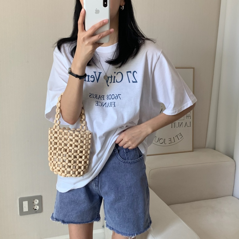 HELLO JINI韓國㊣直郵東大門代購女裝新款時尚人氣熱賣T恤HELLO JINIT恤