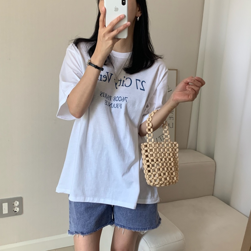 HELLO JINI韓國㊣直郵東大門代購女裝新款時尚人氣熱賣T恤HELLO JINIT恤