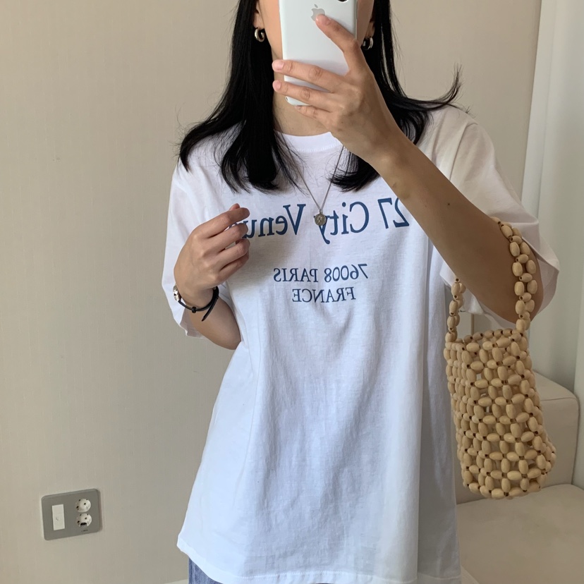 HELLO JINI韓國㊣直郵東大門代購女裝新款時尚人氣熱賣T恤HELLO JINIT恤