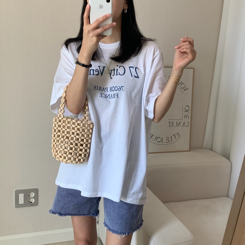 HELLO JINI韓國㊣直郵東大門代購女裝新款時尚人氣熱賣T恤HELLO JINIT恤