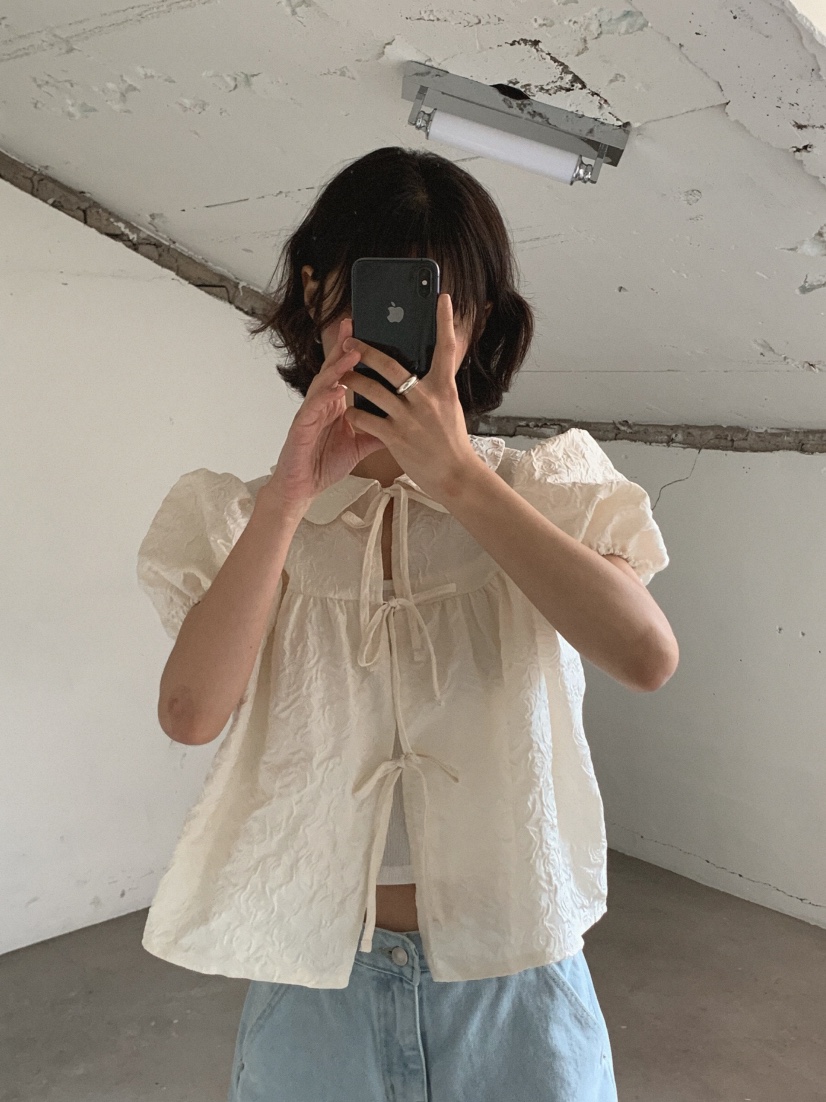 SLAT直郵韓國代購㊣女裝新款25春夏推薦時尚熱賣襯衫蕾絲衫SLAT襯衫/蕾絲衫