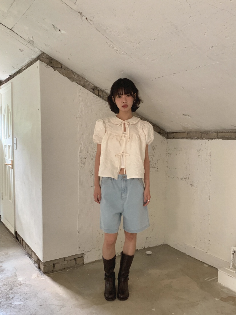 SLAT直郵韓國代購㊣女裝新款25春夏推薦時尚熱賣襯衫蕾絲衫SLAT襯衫/蕾絲衫