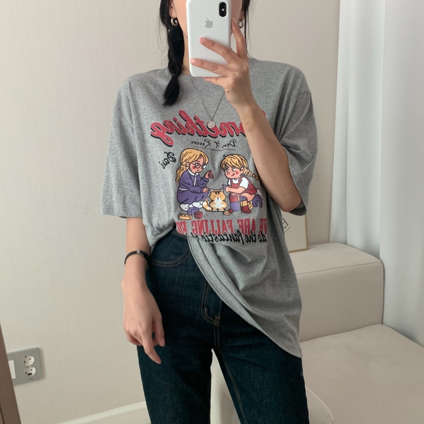FROMJINI韓國㊣直郵東大門代購女裝新品推薦人氣休閑熱賣T恤FROMJINIT恤