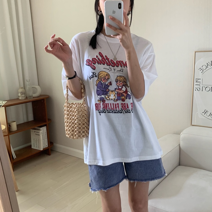 FROMJINI韓國㊣直郵東大門代購女裝新品推薦人氣休閑熱賣T恤FROMJINIT恤