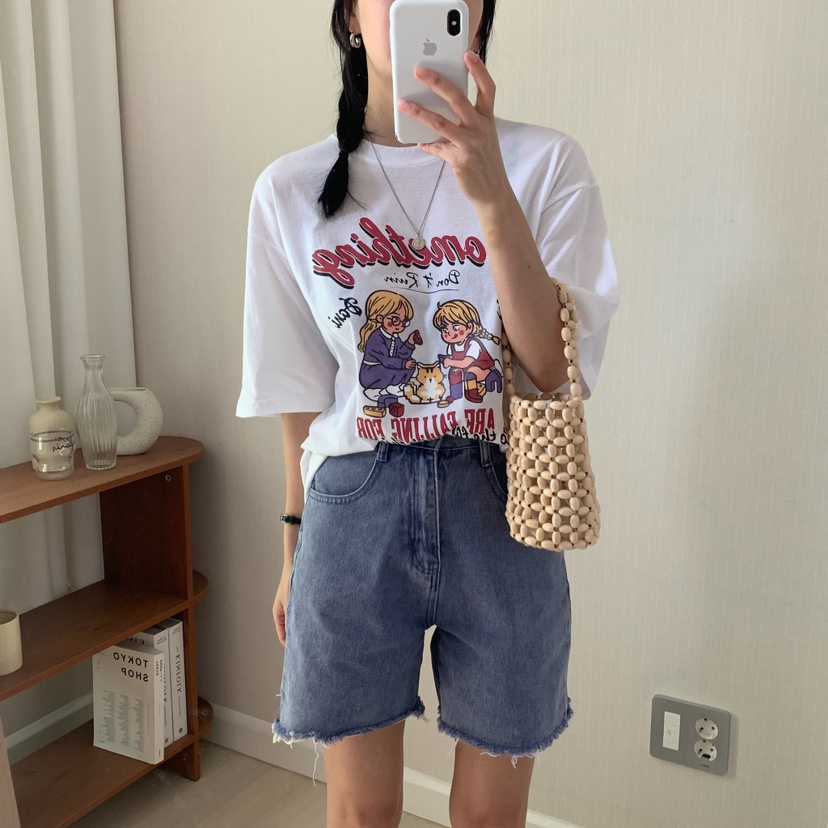 FROMJINI韓國㊣直郵東大門代購女裝新品推薦人氣休閑熱賣T恤FROMJINIT恤