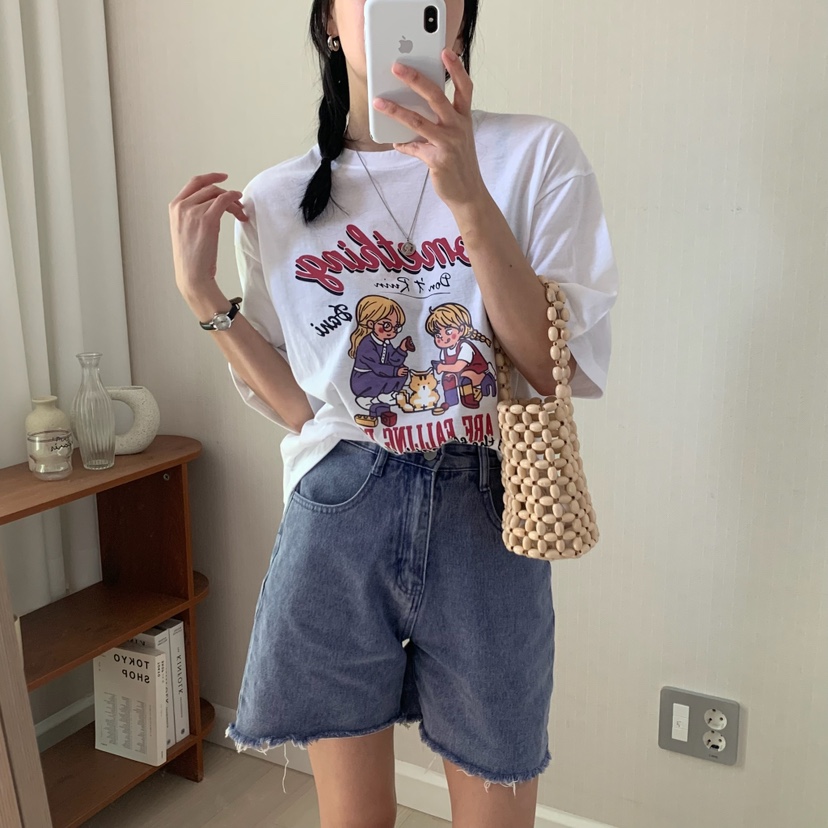 FROMJINI韓國㊣直郵東大門代購女裝新品推薦人氣休閑熱賣T恤FROMJINIT恤