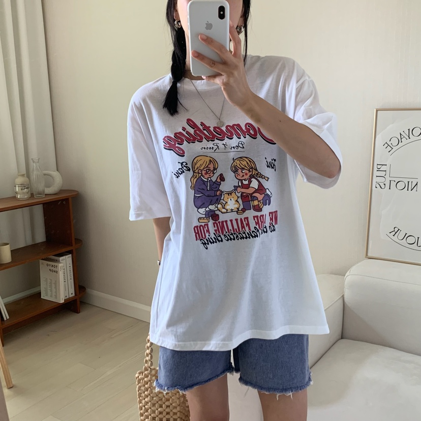 FROMJINI韓國㊣直郵東大門代購女裝新品推薦人氣休閑熱賣T恤FROMJINIT恤圖色2