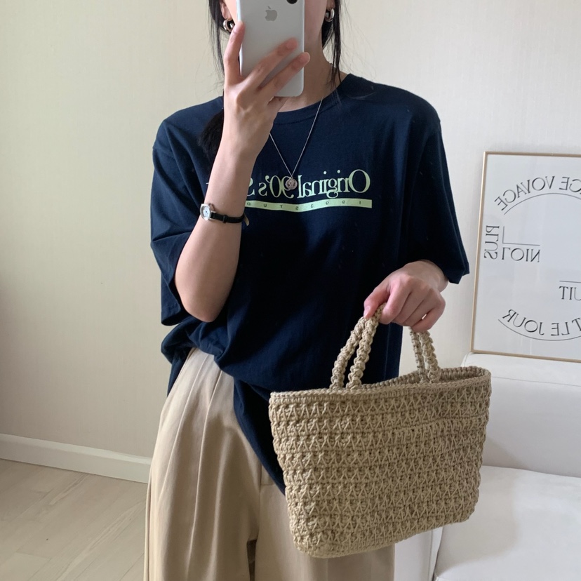 HELLO JINI韓國㊣直郵東大門代購女裝新款時尚25春夏人氣T恤HELLO JINIT恤圖色2