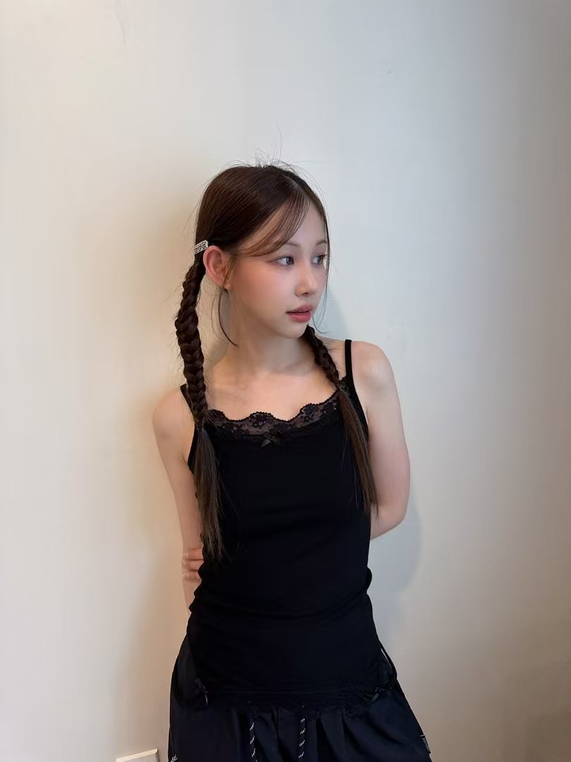 THEHANDS直郵韓國代購㊣女裝新品熱賣25春夏推薦吊帶背心蕾絲THEHANDS吊帶/背心