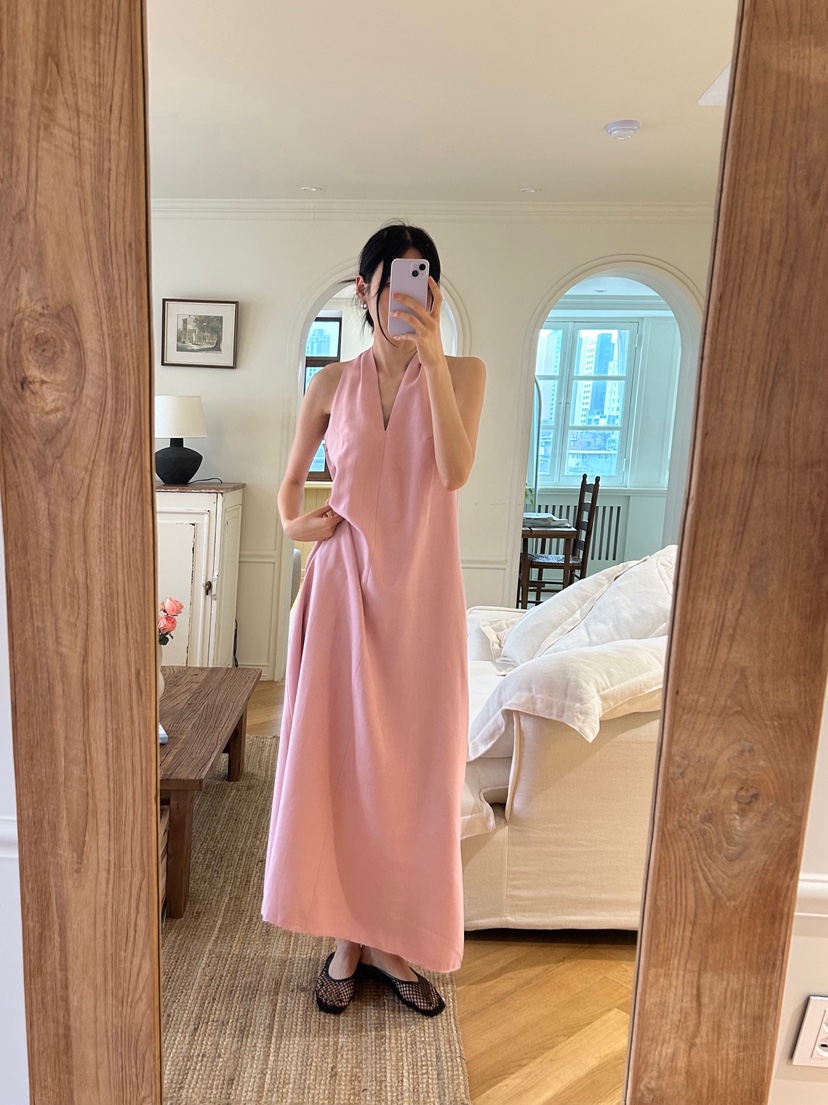 ME MO東大門直郵女士新款真品人氣推薦連衣裙不含腰帶亞麻ME MO連衣裙