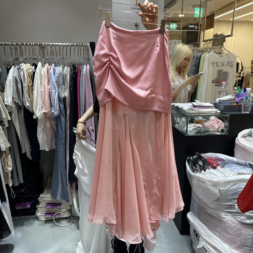 ZEROZERO直郵韓國代購㊣女裝新品人氣熱賣推薦25春夏長裙雪紡ZEROZERO長裙圖色2