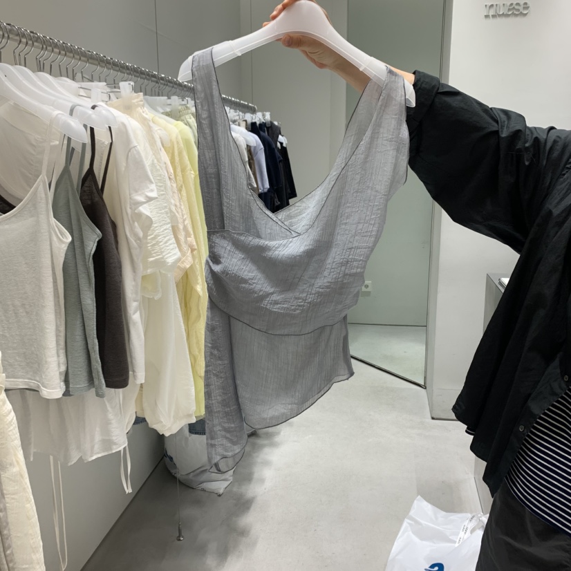 NUESE直郵韓國代購㊣女裝新品休閑25春夏時尚熱賣推薦吊帶背心NUESE吊帶/背心