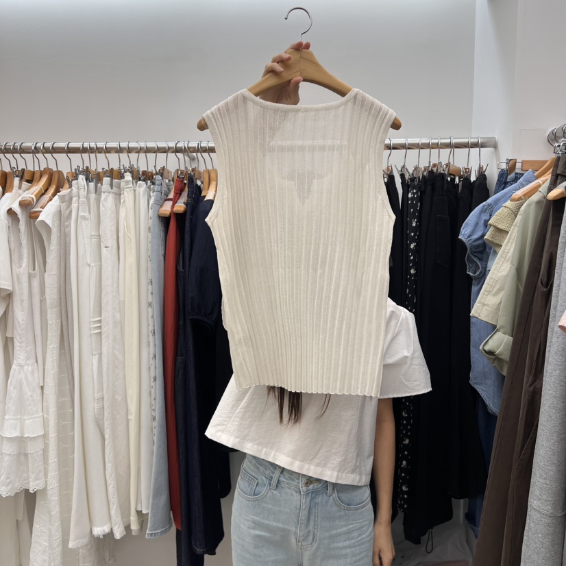 DRESS ROOM直郵韓國代購㊣女裝新款熱賣時尚休閑推薦吊帶背心DRESS ROOM吊帶/背心