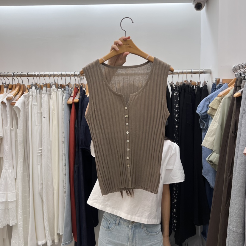 DRESS ROOM直郵韓國代購㊣女裝新款熱賣時尚休閑推薦吊帶背心DRESS ROOM吊帶/背心圖色3