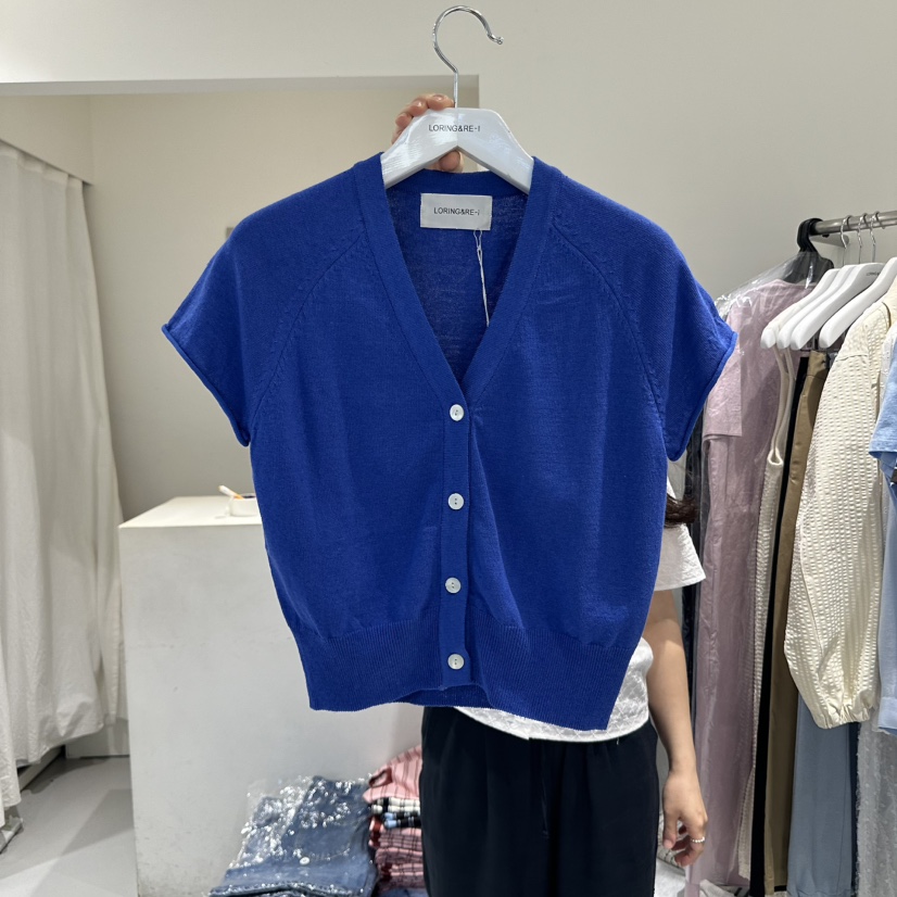 LORING RE I韓國㊣直郵東大門代購女裝新品25春夏人氣針織衫LORING RE-I/BARE針織衫圖色1