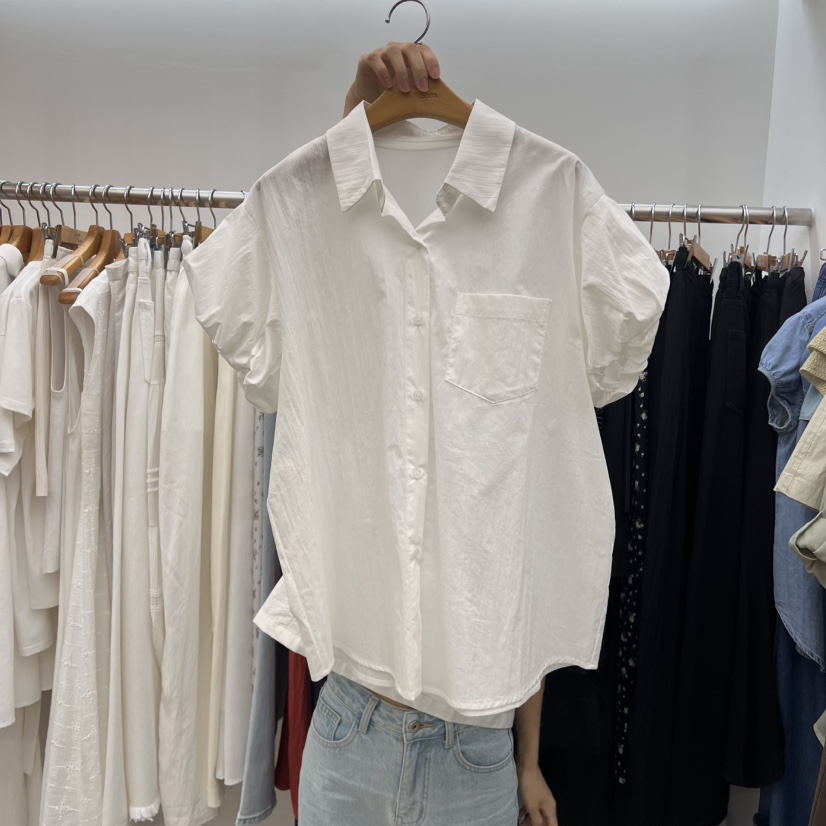 DRESS ROOM直郵韓國代購㊣女裝新款熱賣休閑時尚襯衫蕾絲衫DRESS ROOM襯衫/蕾絲衫圖色1
