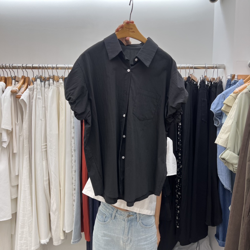 DRESS ROOM直郵韓國代購㊣女裝新款熱賣休閑時尚襯衫蕾絲衫DRESS ROOM襯衫/蕾絲衫圖色3