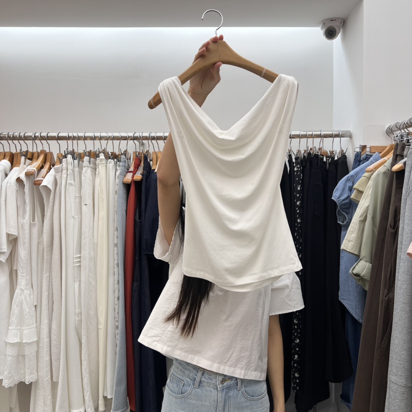 DRESS ROOM直郵韓國代購㊣女裝新款休閑熱賣時尚人氣吊帶背心DRESS ROOM吊帶/背心