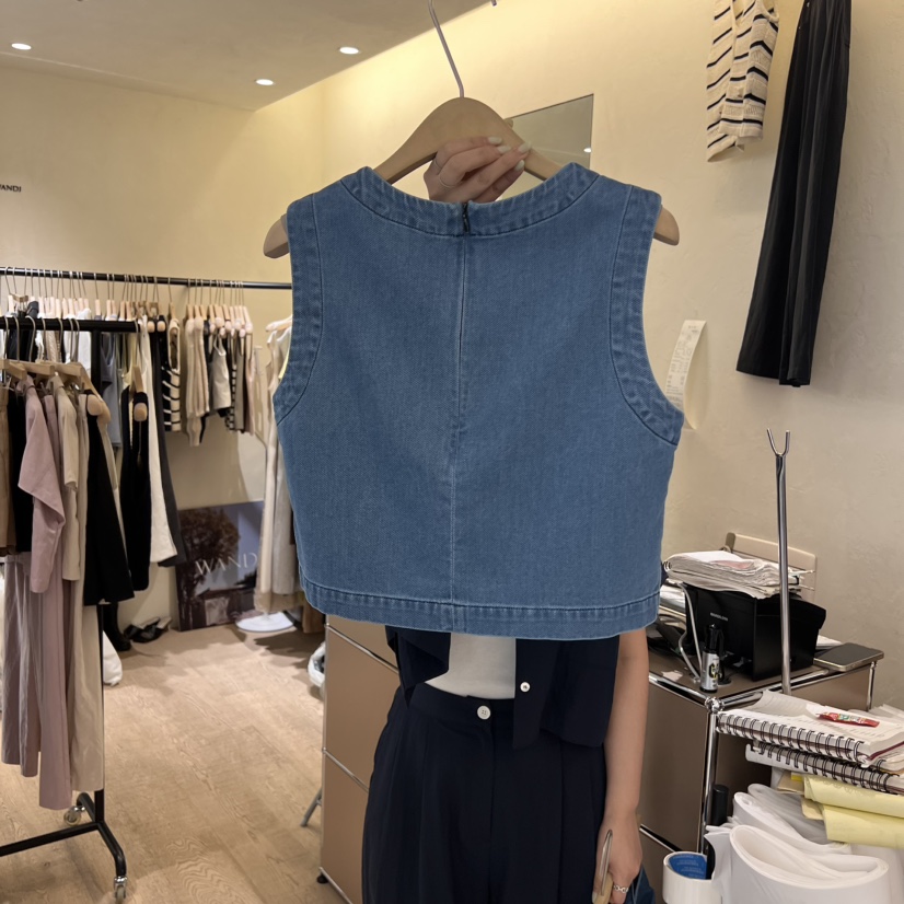 W AND J韓國直郵㊣女裝新品推薦時尚熱賣休閑人氣吊帶背心W AND J吊帶/背心