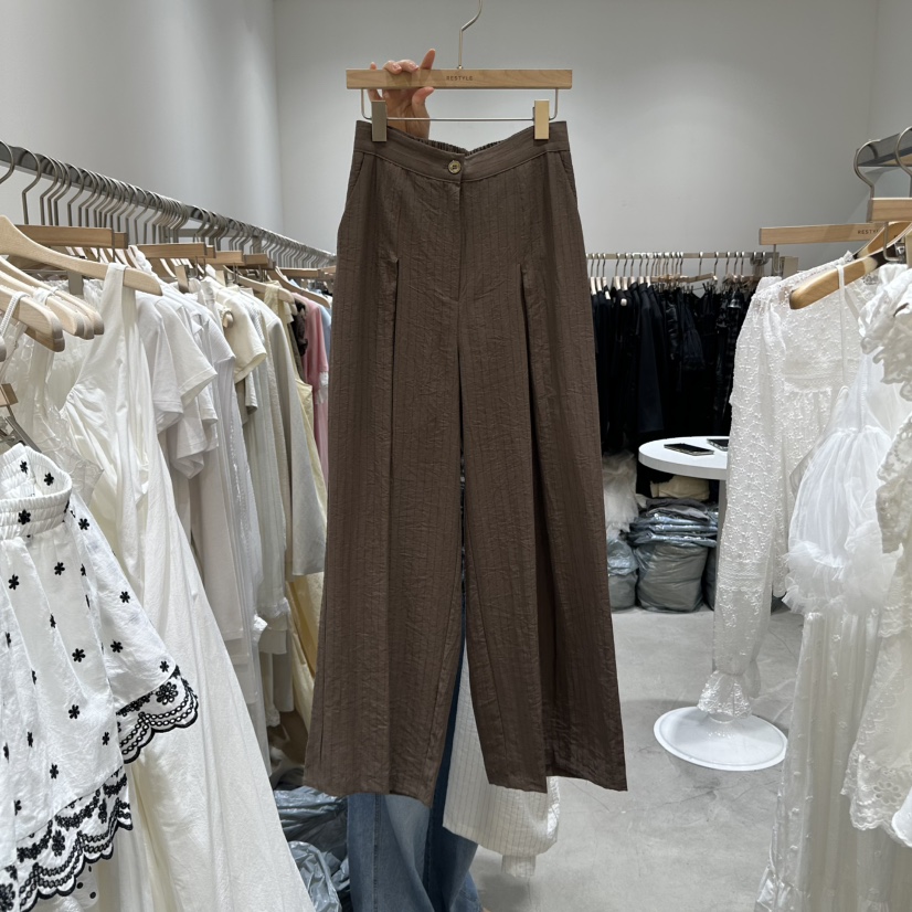 RE STYLE-Q直郵韓國代購㊣女裝新品時尚熱賣人氣推薦休閑褲RE STYLE休閑褲圖色2
