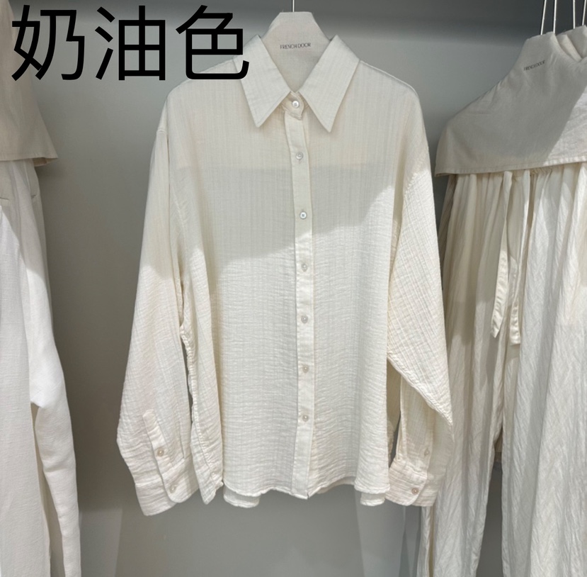FRENCH DOOR韓國㊣直郵東大門代購女裝新品熱賣襯衫蕾絲衫FRENCH DOOR襯衫/蕾絲衫圖色2