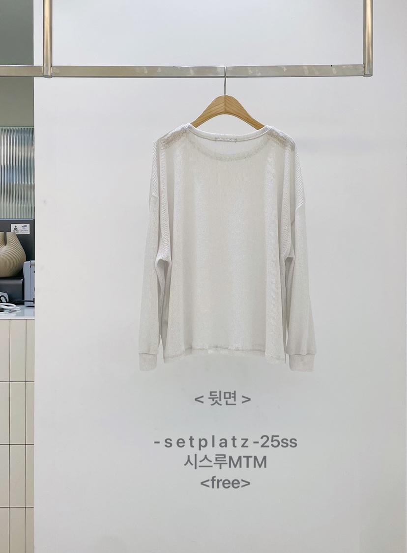 SETPLATZ韓國直郵㊣女裝新款25春夏推薦人氣時尚長袖T恤透明PLATZCLASSIC長袖T恤