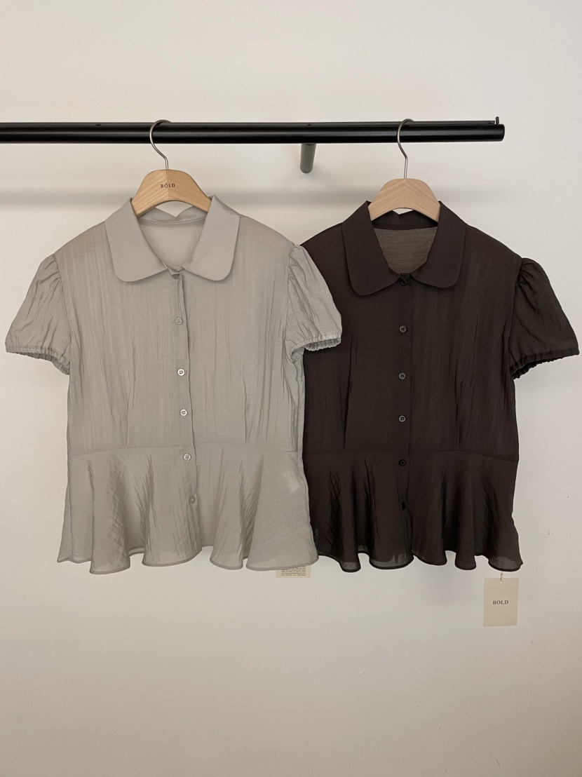 BOLD-A直郵韓國代購㊣女裝新品休閑推薦人氣25春夏襯衫蕾絲衫RE BOLD襯衫/蕾絲衫