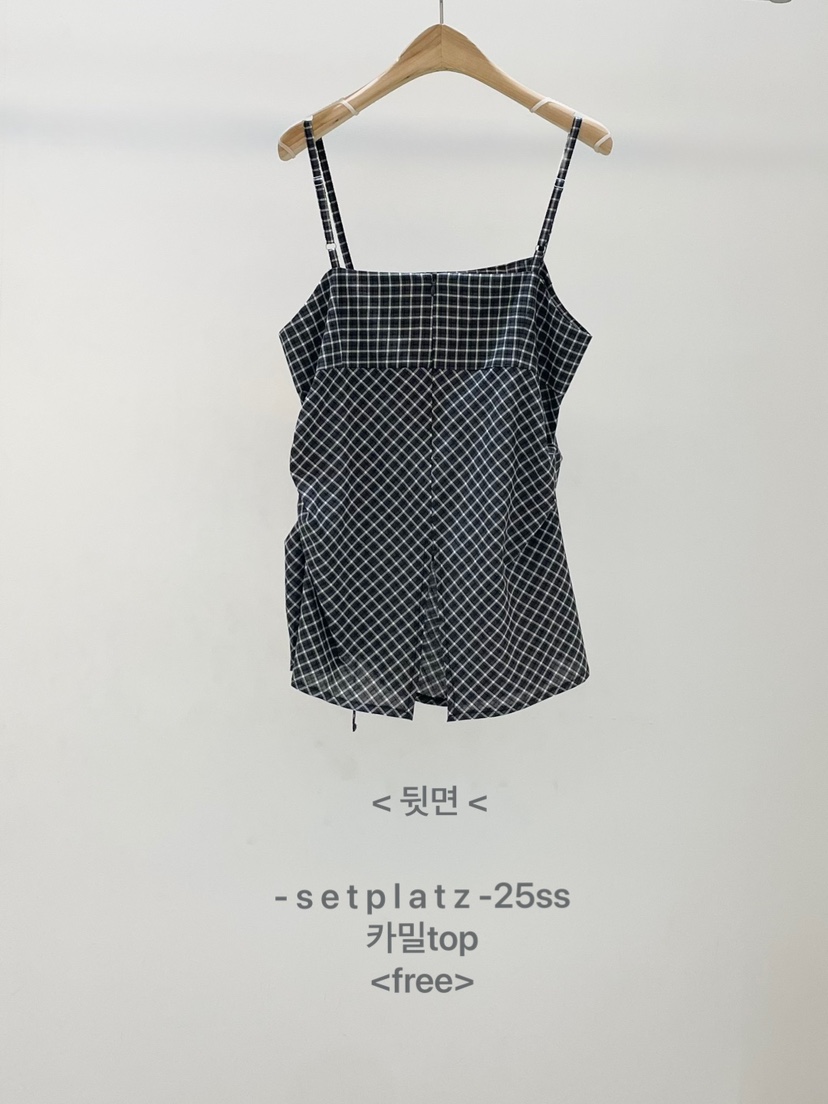 SETPLATZ韓國直郵㊣東大門實拍女裝新品推薦休閑25春夏吊帶背心PLATZCLASSIC吊帶/背心