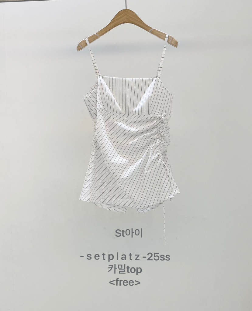 SETPLATZ韓國直郵㊣東大門實拍女裝新品推薦休閑25春夏吊帶背心PLATZCLASSIC吊帶/背心圖色1