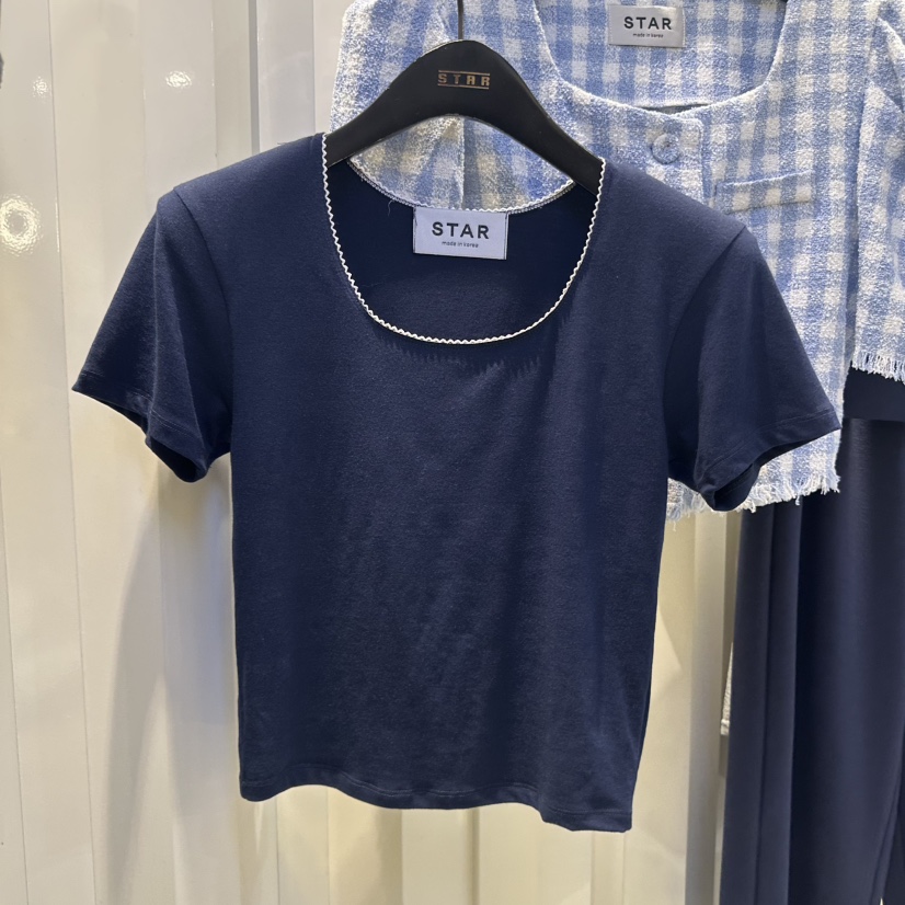 STAR-L韓國直郵㊣東大門實拍女裝新品25春夏休閑時尚熱賣T恤STAR-LT恤