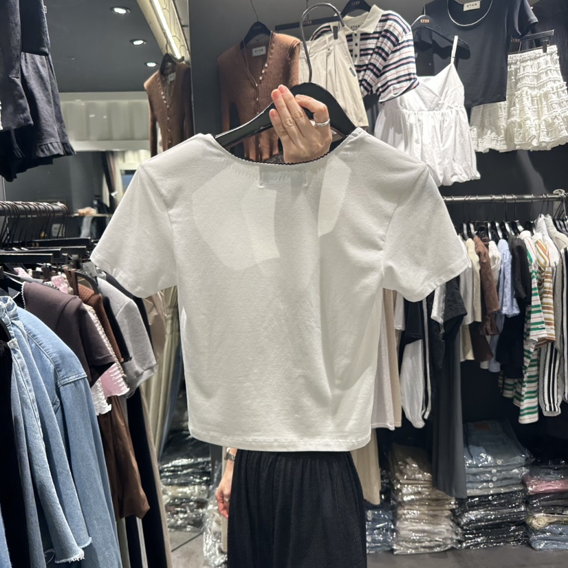 STAR-L韓國直郵㊣東大門實拍女裝新品25春夏休閑時尚熱賣T恤STAR-LT恤