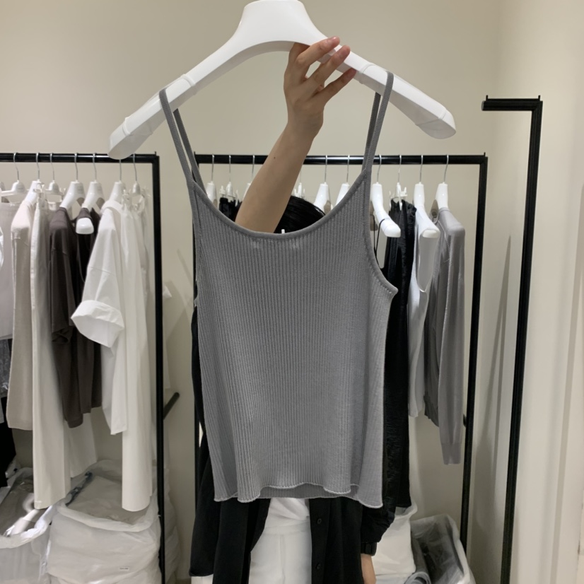 MASCULINE韓國直郵㊣女裝新品人氣熱賣休閑25春夏吊帶背心絲綢MASCULINE吊帶/背心