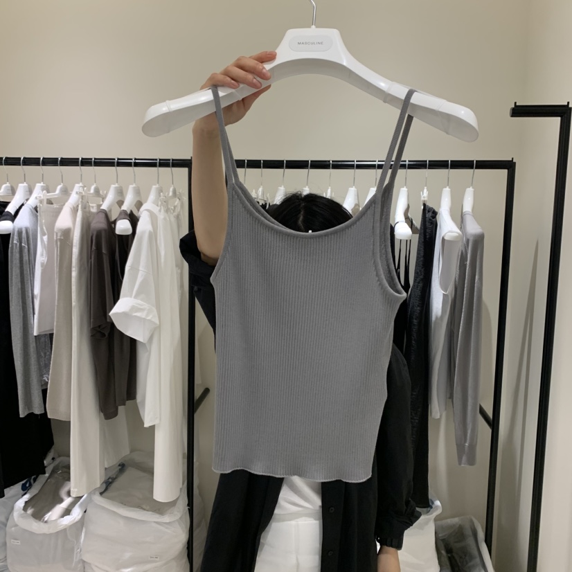 MASCULINE韓國直郵㊣女裝新品人氣熱賣休閑25春夏吊帶背心絲綢MASCULINE吊帶/背心