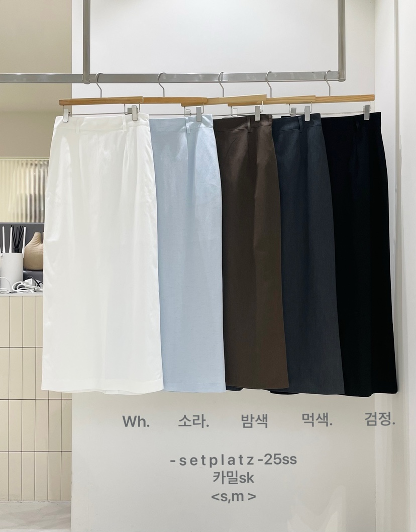 SETPLATZ韓國㊣直郵東大門代購女裝新款時尚人氣25春夏長裙PLATZCLASSIC長裙