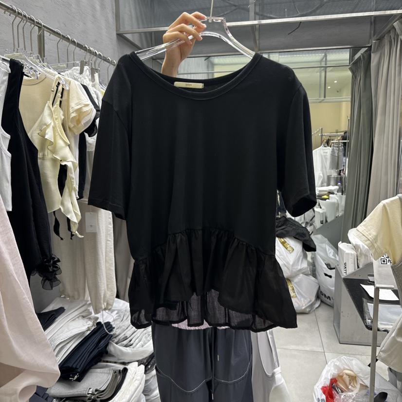 UOOV韓國㊣直郵東大門代購女裝新品時尚推薦25春夏熱賣人氣T恤UOOVT恤圖色2