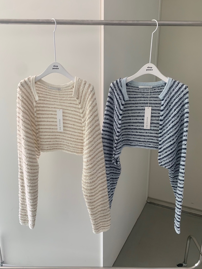 SHOP POSTER直郵韓國代購㊣女裝新品時尚休閑25春夏針織衫SHOP_POSTER針織衫