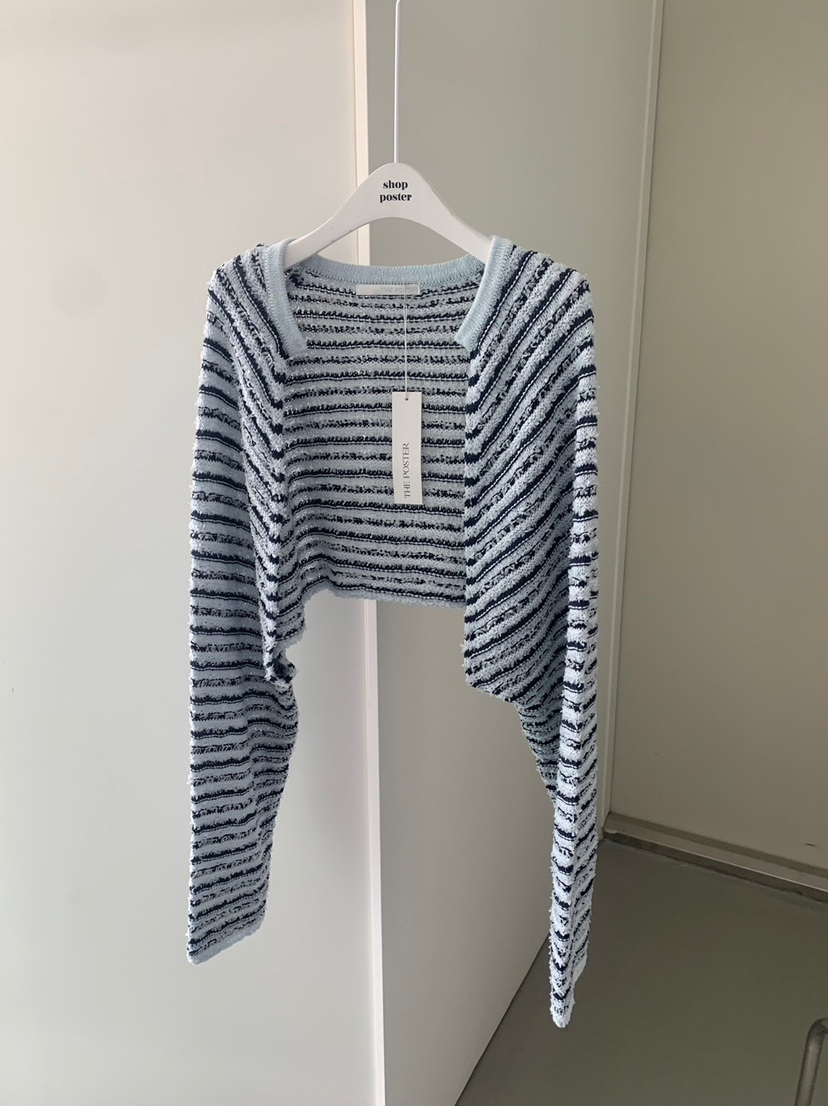 SHOP POSTER直郵韓國代購㊣女裝新品時尚休閑25春夏針織衫SHOP_POSTER針織衫圖色2
