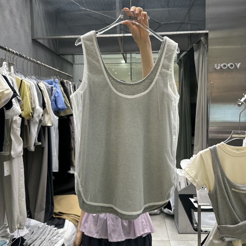UOOV韓國㊣直郵東大門代購女裝新款休閑人氣時尚推薦吊帶背心UOOV吊帶/背心