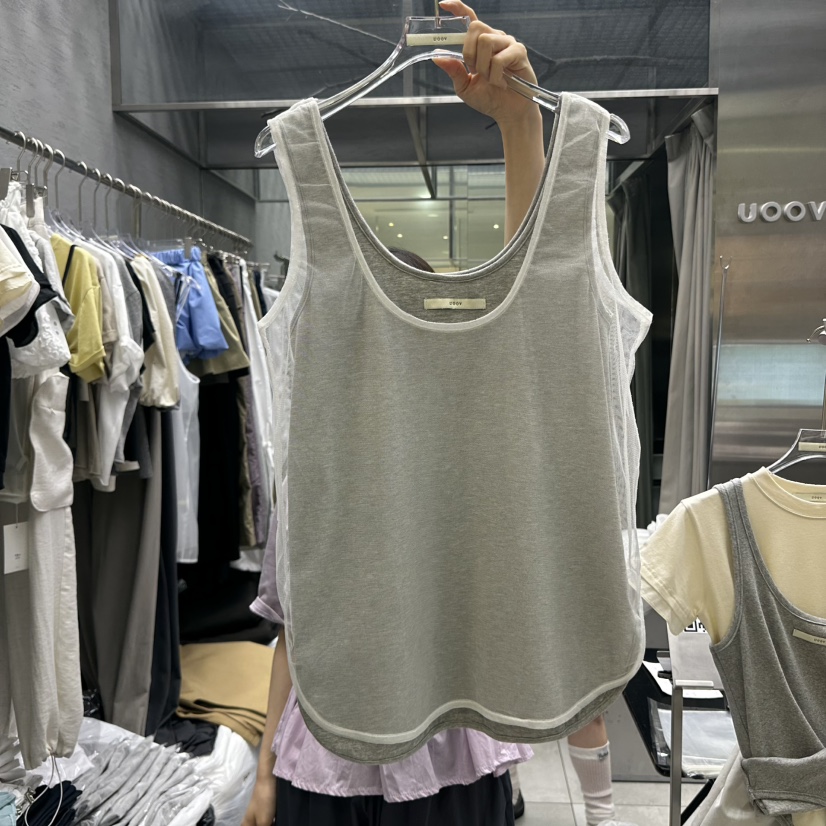 UOOV韓國㊣直郵東大門代購女裝新款休閑人氣時尚推薦吊帶背心UOOV吊帶/背心圖色2