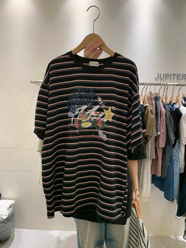 JUPITER直郵韓國代購㊣女裝新品休閑推薦人氣熱賣時尚25春夏T恤JUPITERT恤圖色2