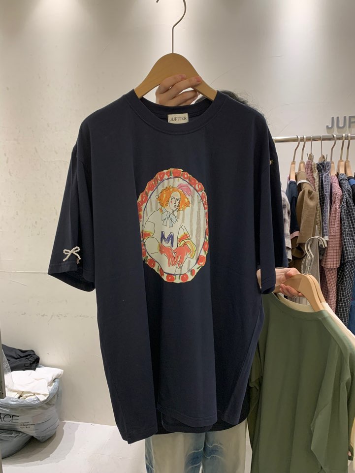 JUPITER直郵韓國代購㊣女裝新品25春夏熱賣人氣推薦時尚T恤JUPITERT恤圖色3