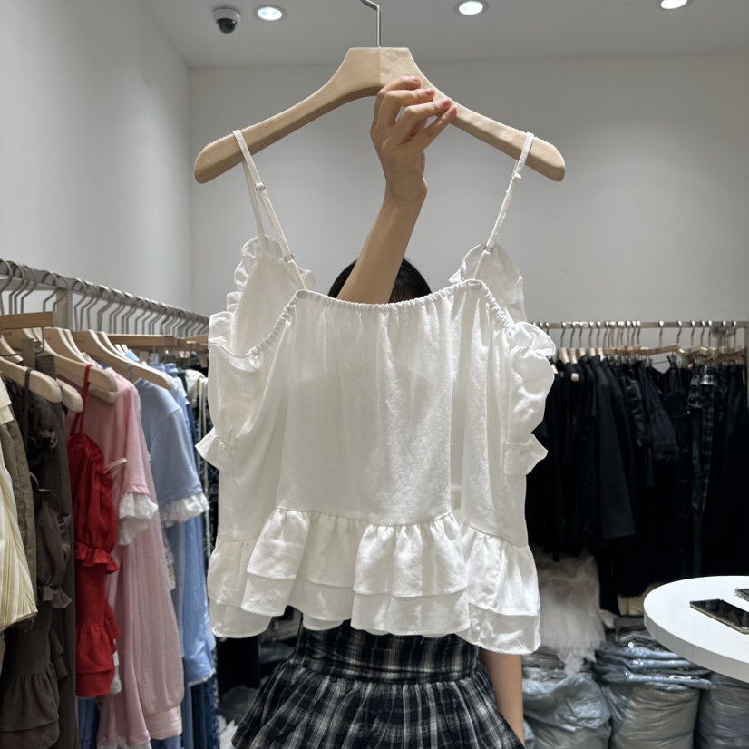 RE STYLE-Q韓國直郵㊣女裝新款推薦熱賣人氣吊帶背心亞麻RE STYLE吊帶/背心