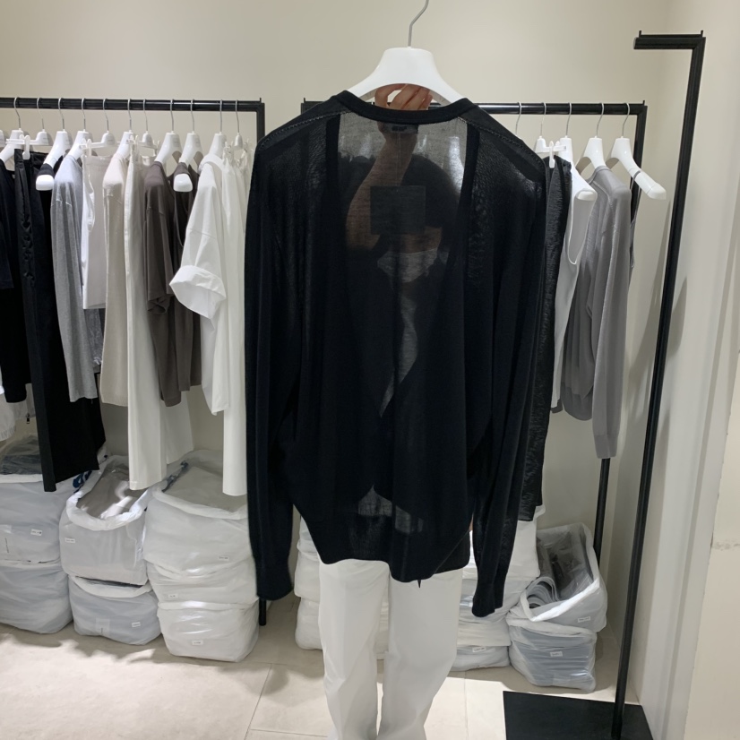 MASCULINE韓國㊣直郵東大門代購女裝新款時尚休閑針織衫絲綢MASCULINE針織衫