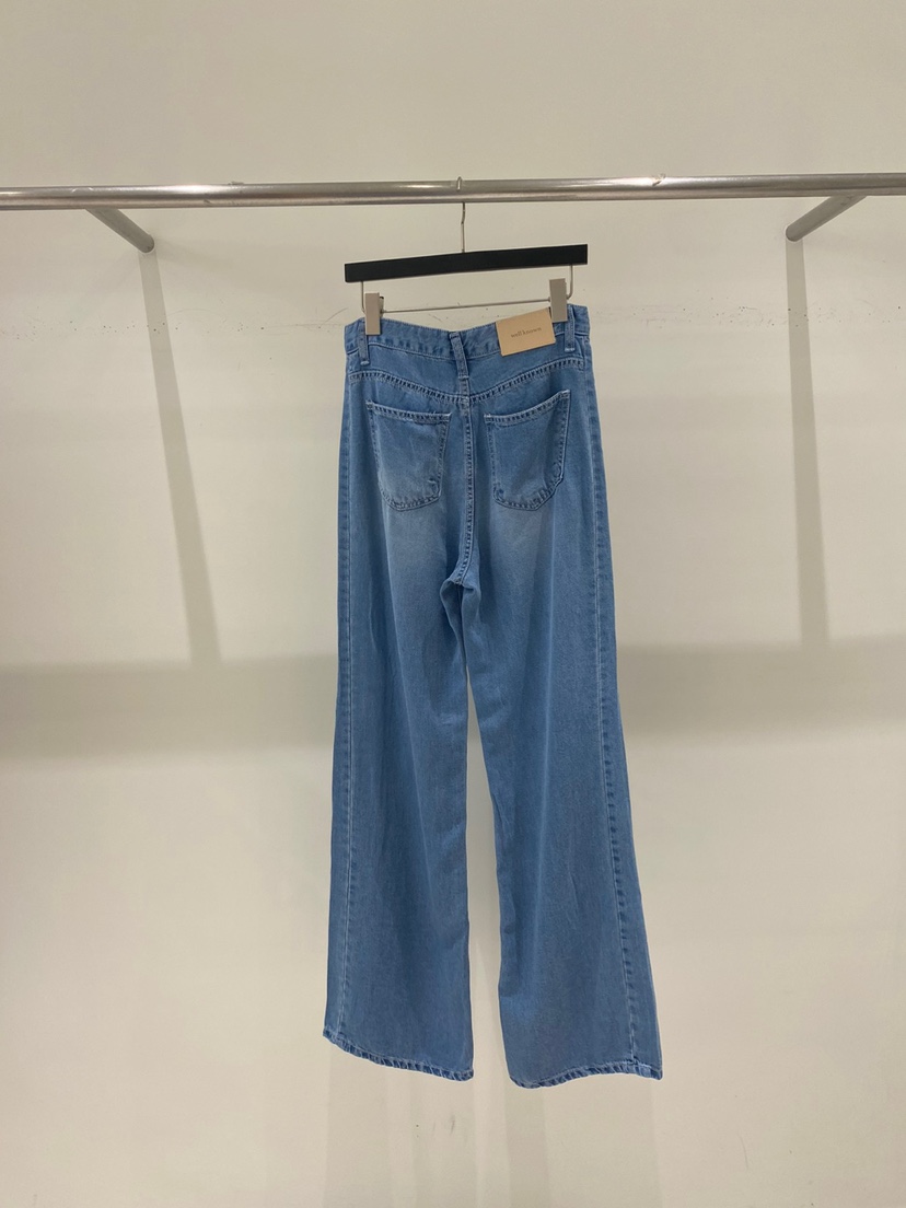 WELL KNOWN韓國直郵㊣女裝新款休閑推薦25春夏熱賣牛仔褲天絲WELL KNOWN牛仔褲