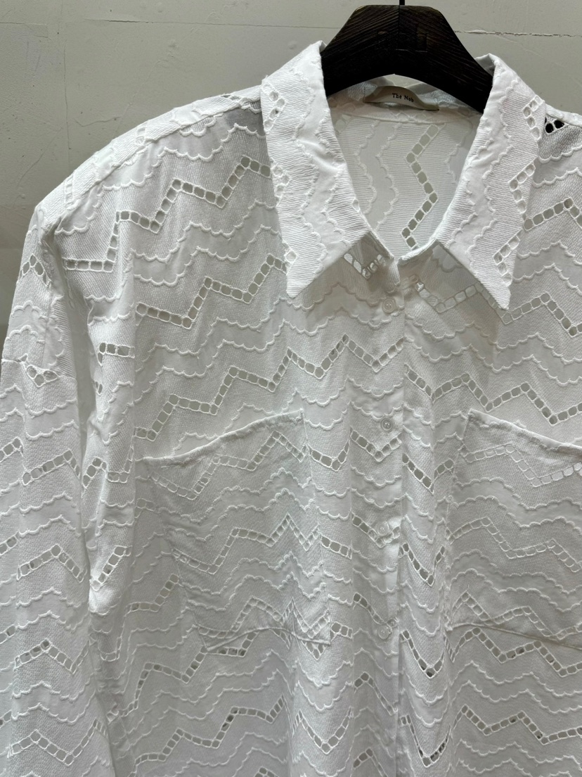 NOB韓國㊣直郵東大門代購女裝新款休閑25春夏襯衫蕾絲衫蕾絲NOB襯衫/蕾絲衫