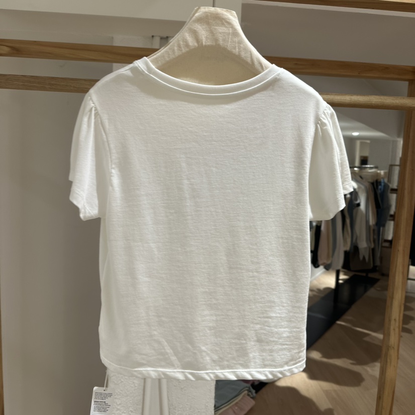 APPROACH0.1韓國直郵㊣東大門實拍女裝新品25春夏T恤泡泡袖圓領APPROACH0.1T恤