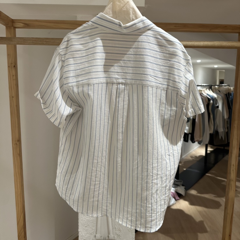 APPROACH0.1直郵韓國代購㊣女裝新品人氣時尚襯衫蕾絲衫條紋APPROACH0.1襯衫/蕾絲衫