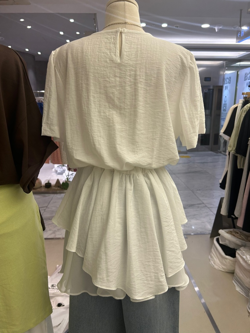 AS THOUGHT韓國直郵㊣東大門實拍女裝新品人氣休閑襯衫蕾絲衫AS THOUGHT襯衫/蕾絲衫